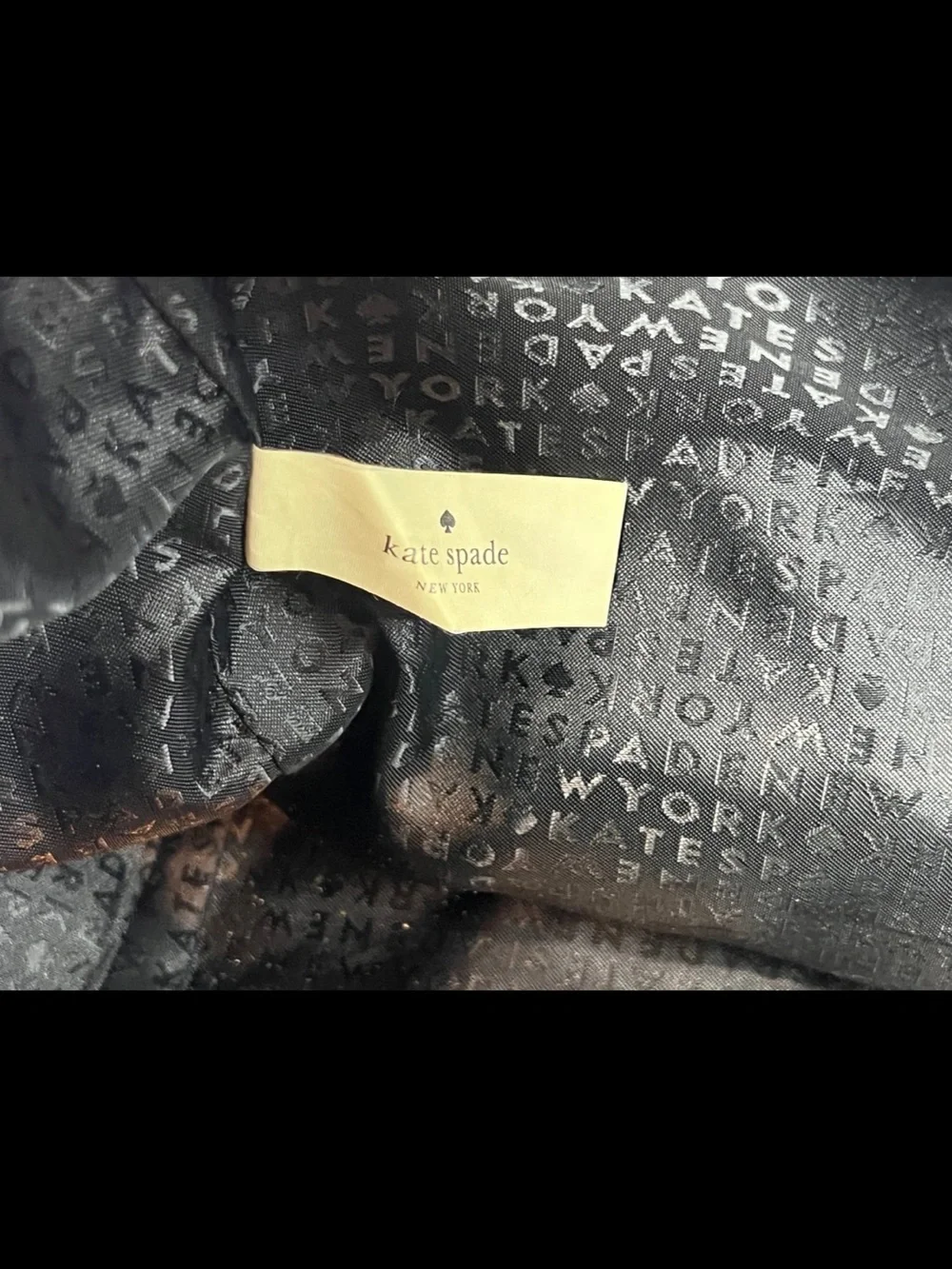 kate spade black nylon tote with top handles